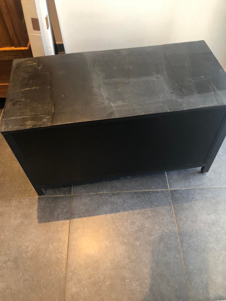Coffre en bois noir, Ophalen, Zo goed als nieuw, Eikenhout