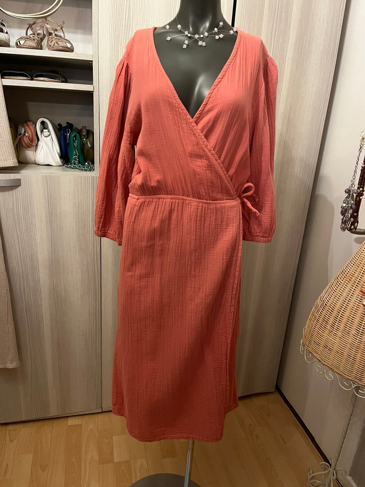 Toffe katoenen jurk in NIEUWSTAAT maat M cache coeur model, Kleding | Dames, Ophalen of Verzenden, Zo goed als nieuw, Maat 38/40 (M)