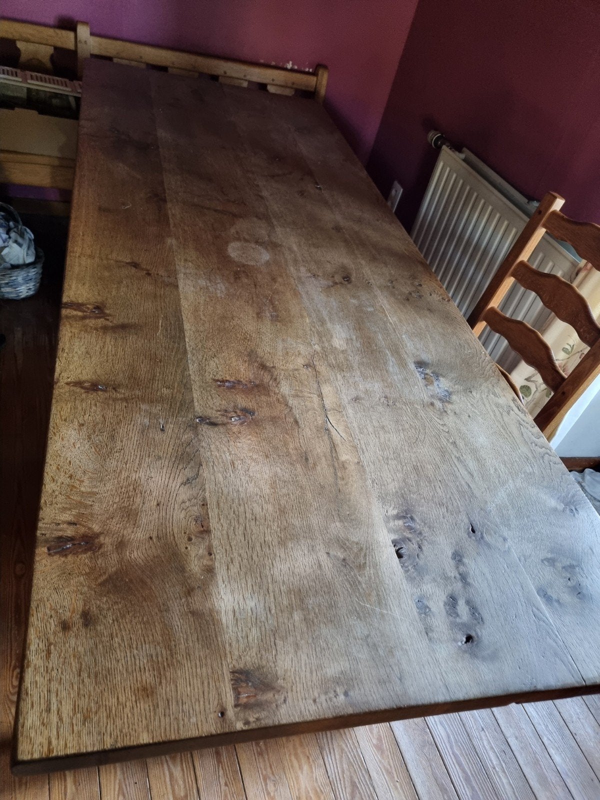 table de ferme en chêne, Enlèvement, Chêne