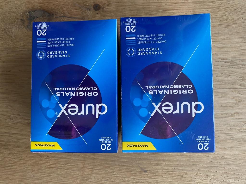 2 maxi verpakkingen condooms – Durex originals – NIEUW – 40, Bijoux, Sacs & Beauté, Beauté | Cosmétiques & Maquillage, Neuf, Enlèvement ou Envoi