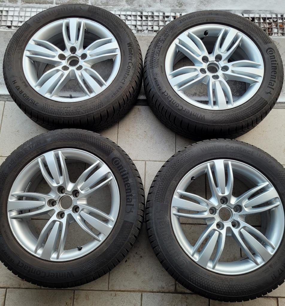 Pneus hiver 215/60R17 pour Q3 quatro sur jantes originales, Autos : Pièces & Accessoires, Véhicule de tourisme, Enlèvement, Utilisé
