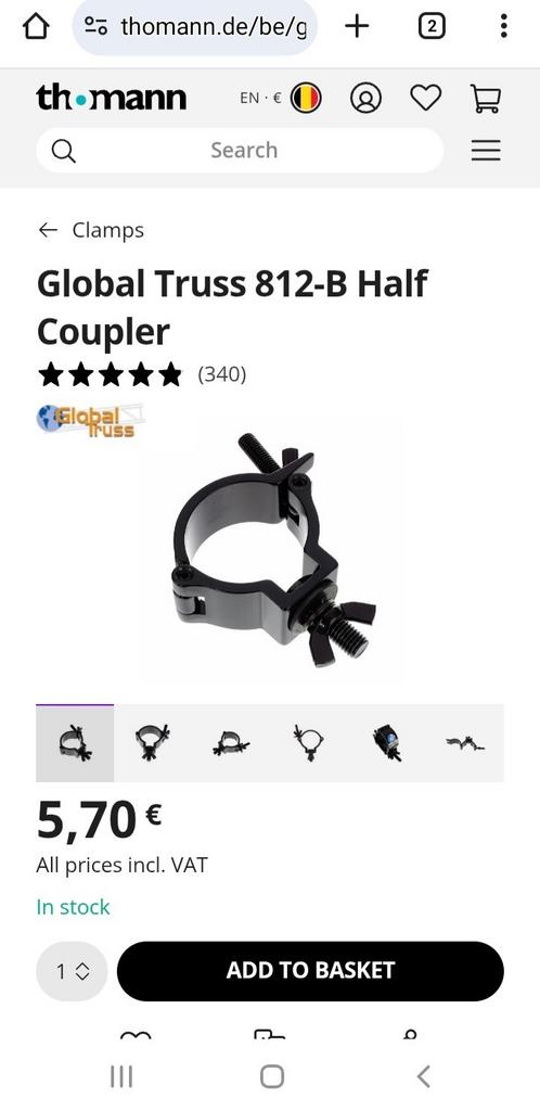 4x nieuwe truss klem, Ophalen, Nieuw