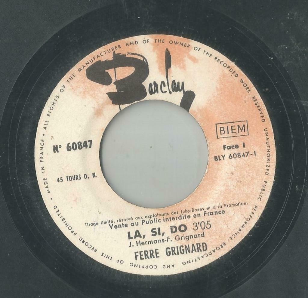Ferre Grignard – La, Si, Do / Yellow you yellow me - Single, Ophalen of Verzenden, Gebruikt, Pop