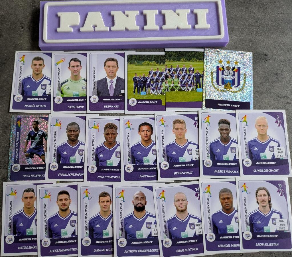 Panini FOOTBALL 2015 20 AUTOCOLLANTS ANDERLECHT SC FOOTBALL, Enlèvement ou Envoi, Neuf