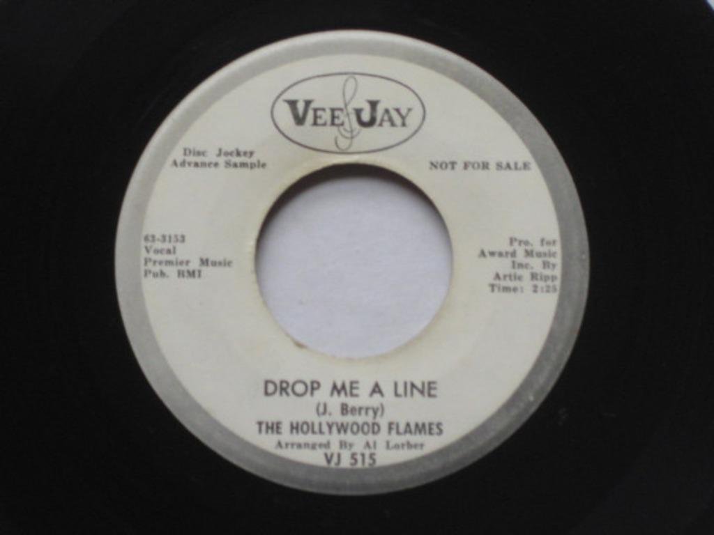 The Hollywood Flames - Drop Me A Line " Popcorn ", Ophalen of Verzenden, Gebruikt, R&B en Soul