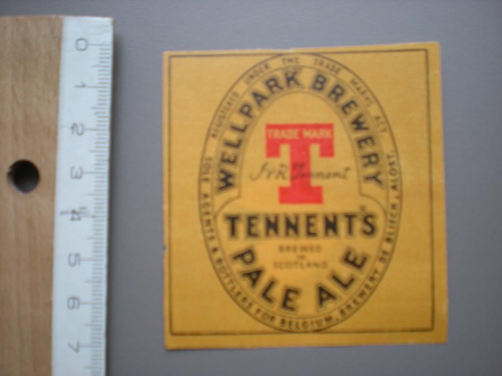 étiquette de bière : brasserie De Blieck Alost, Enlèvement ou Envoi, Utilisé, Panneau, Plaque ou Plaquette publicitaire, Autres marques