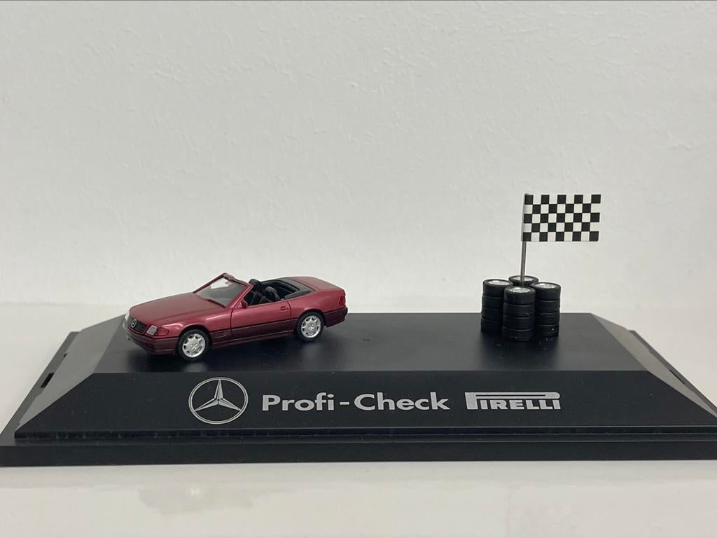 Herpa MB 500SL PIRELLI 1/87 PC-model, Ophalen of Verzenden, Zo goed als nieuw, Auto, Herpa