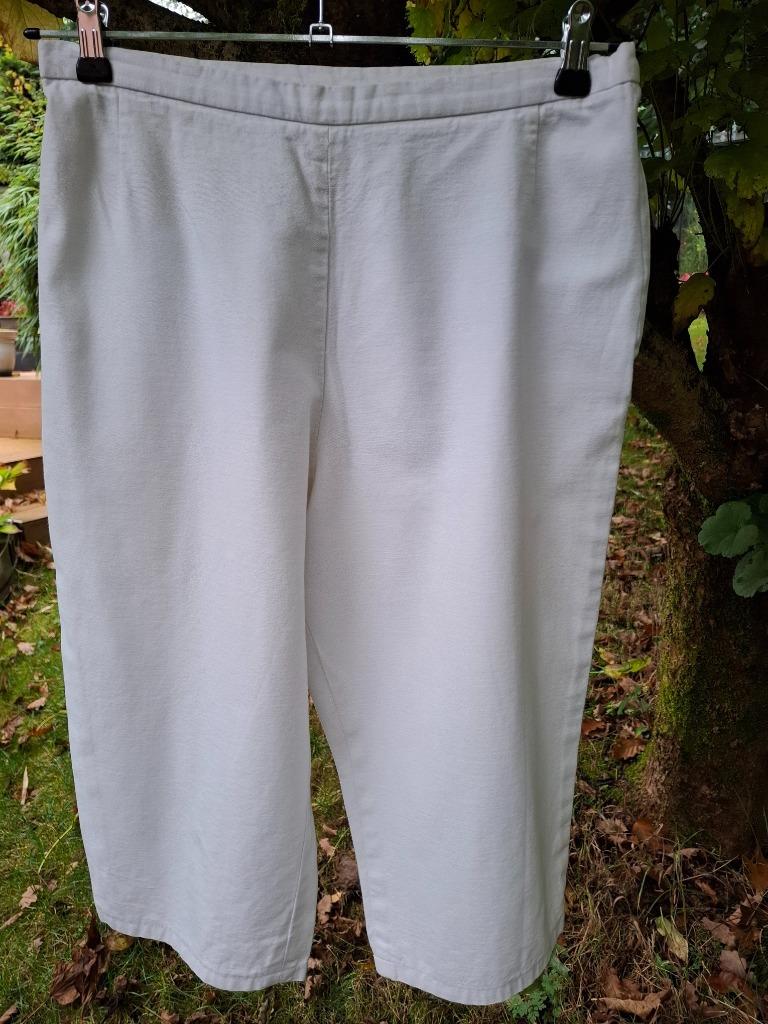 Witte pantacourt, Kort, Sans marque, Wit, Maat 42/44 (L)