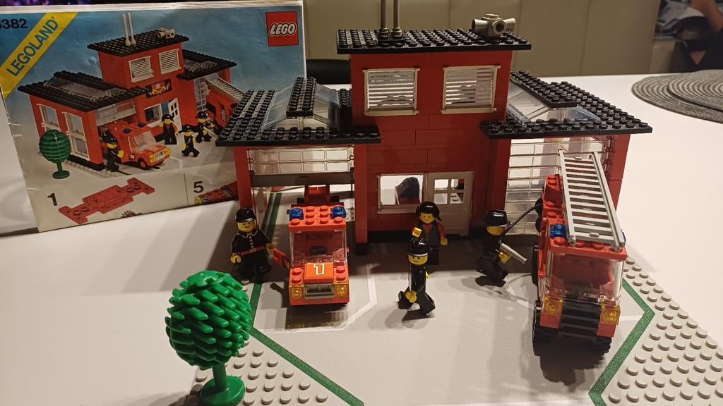 Vintage lego 6382 fire station, Ophalen of Verzenden, Gebruikt