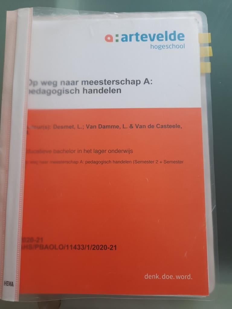 Op weg naar meesterschap A: pedagogisch handelen, Boeken, Studieboeken en Cursussen, Ophalen of Verzenden, Zo goed als nieuw, Hogeschool