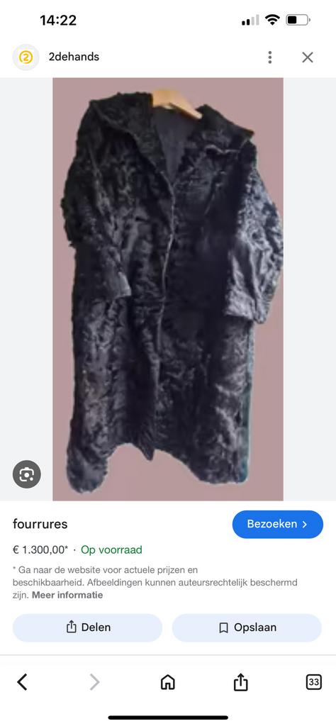 Bont jas, Kleding | Dames, Ophalen, Zo goed als nieuw, Maat 36 (S)