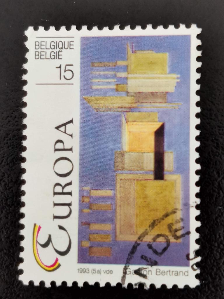 Belgique 1993 - Europe CEPT - art contemporain - Bertrand, Enlèvement ou Envoi, Affranchi, Art