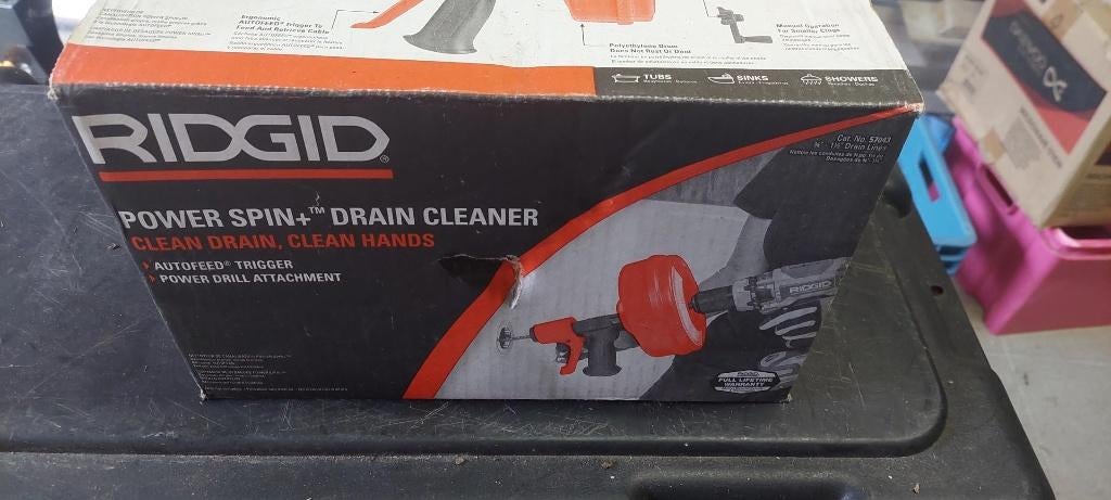 Nettoyeur de drains RIDGID POWER SPIN -  NOUVEAU, Enlèvement ou Envoi, Neuf