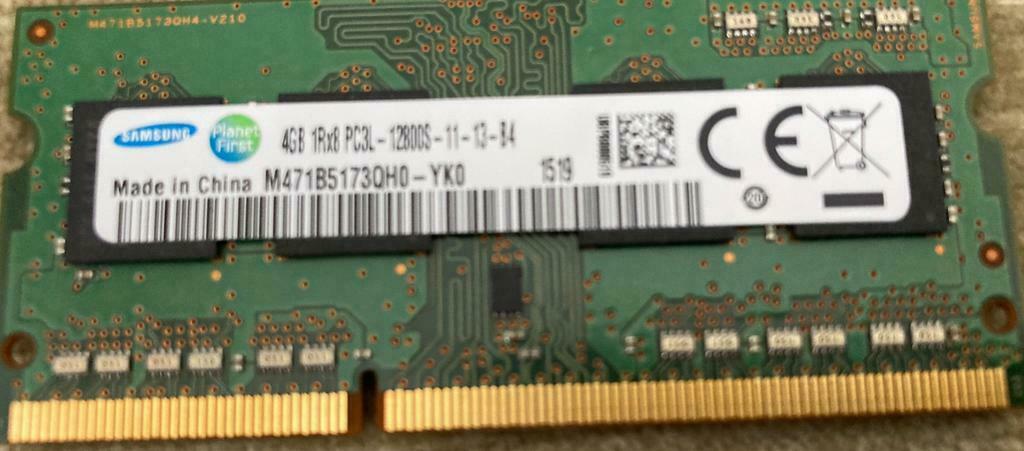 8Gb : 2x4Gb DDR3 - SODimm Pc3L-12800S Laptopgeheugen, DDR3, Enlèvement, Utilisé, 1600Mhz