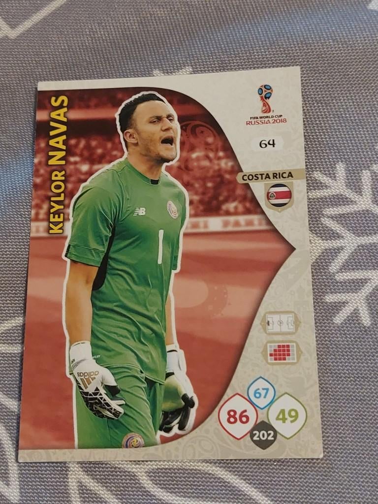 Voetbalkaart:Panini/Keylor Navas/Costa Rica/WK 2018, Envoi, Comme neuf, Cartes de joueur