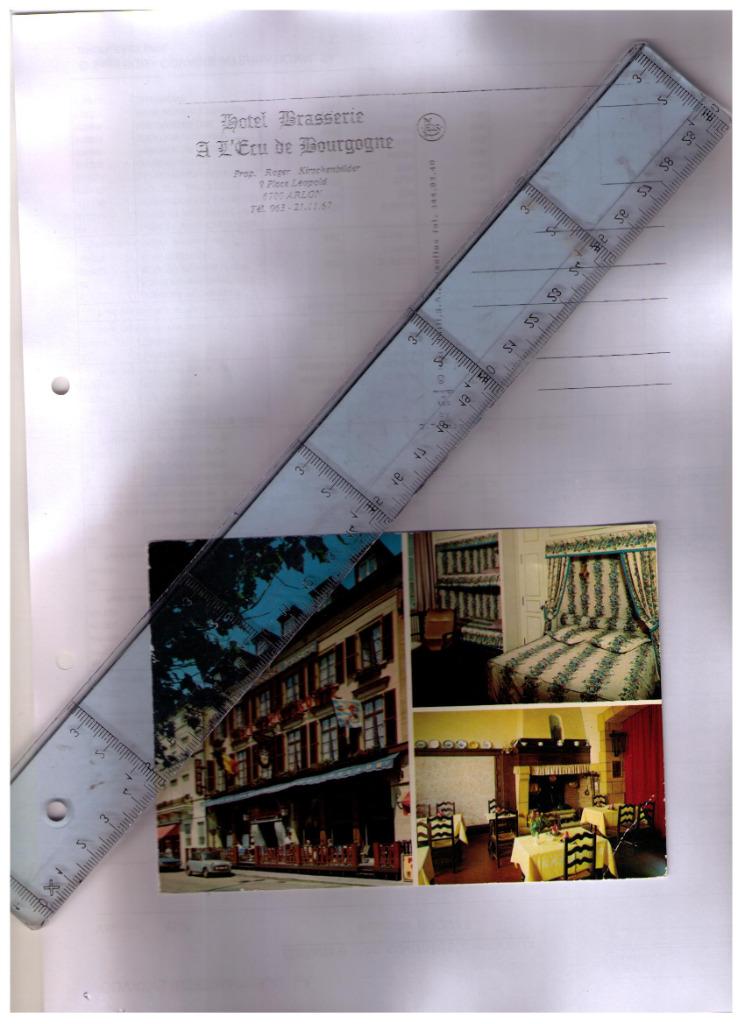 carte postale Hotel Brasserie A l' Ecu de Bourgogne Arlon, Verzamelen, Postkaarten | België, Ongelopen, Luxemburg, 1960 tot 1980