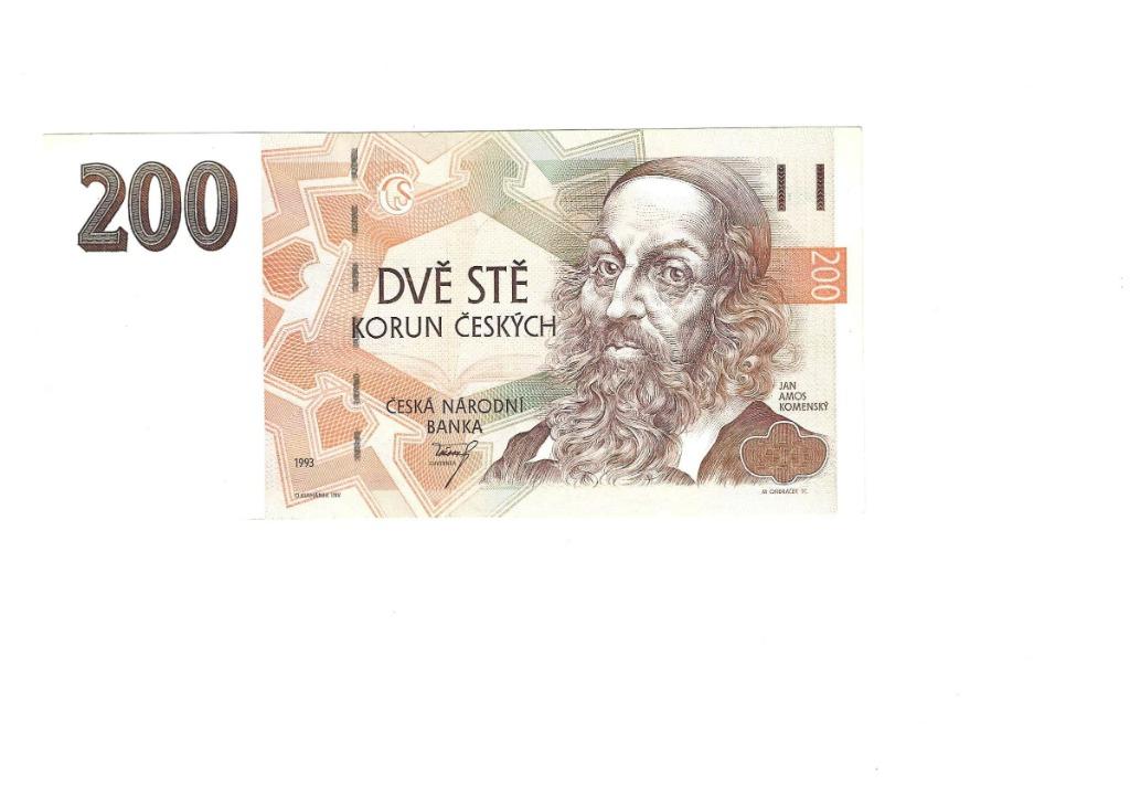 Tsjechië, 200 Korun 1993, XF/UNC., Enlèvement ou Envoi, Autres pays, Billets en vrac