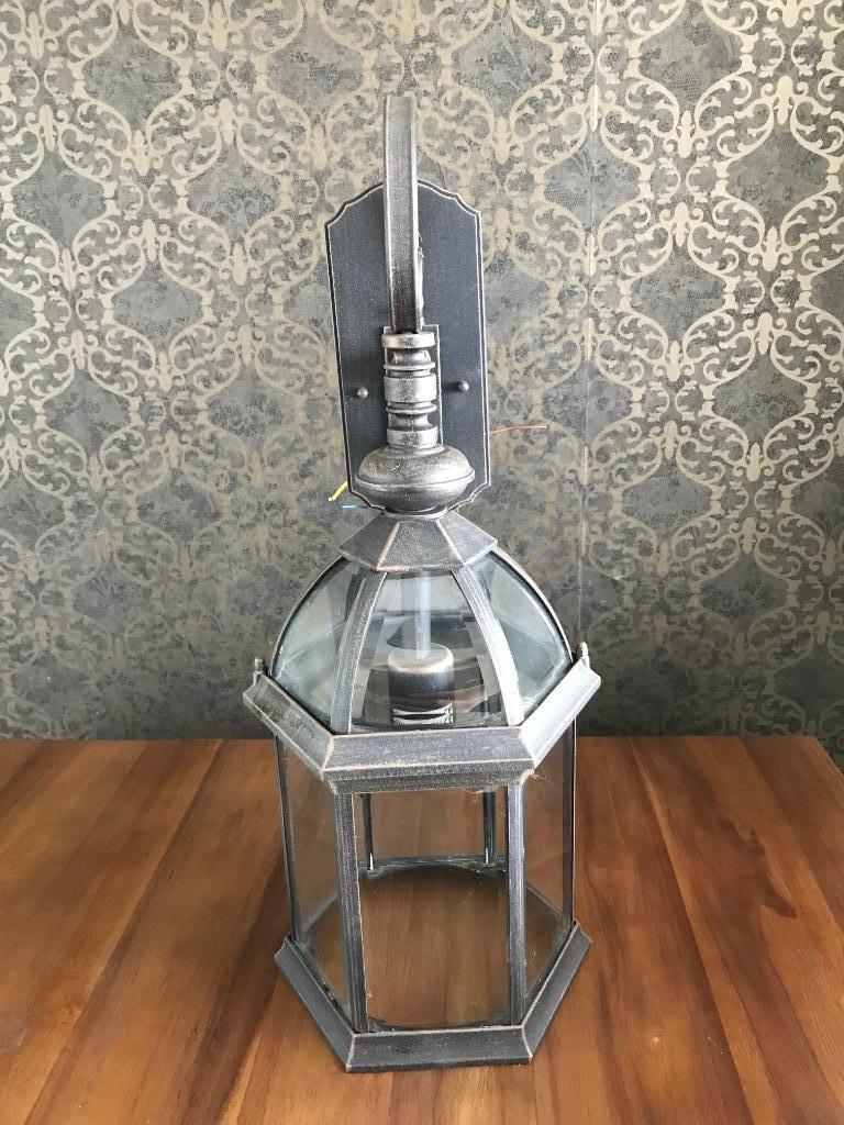 Buitenlamp vintage bronskleurig, nooit gebruikt, Tuin en Terras, Ophalen