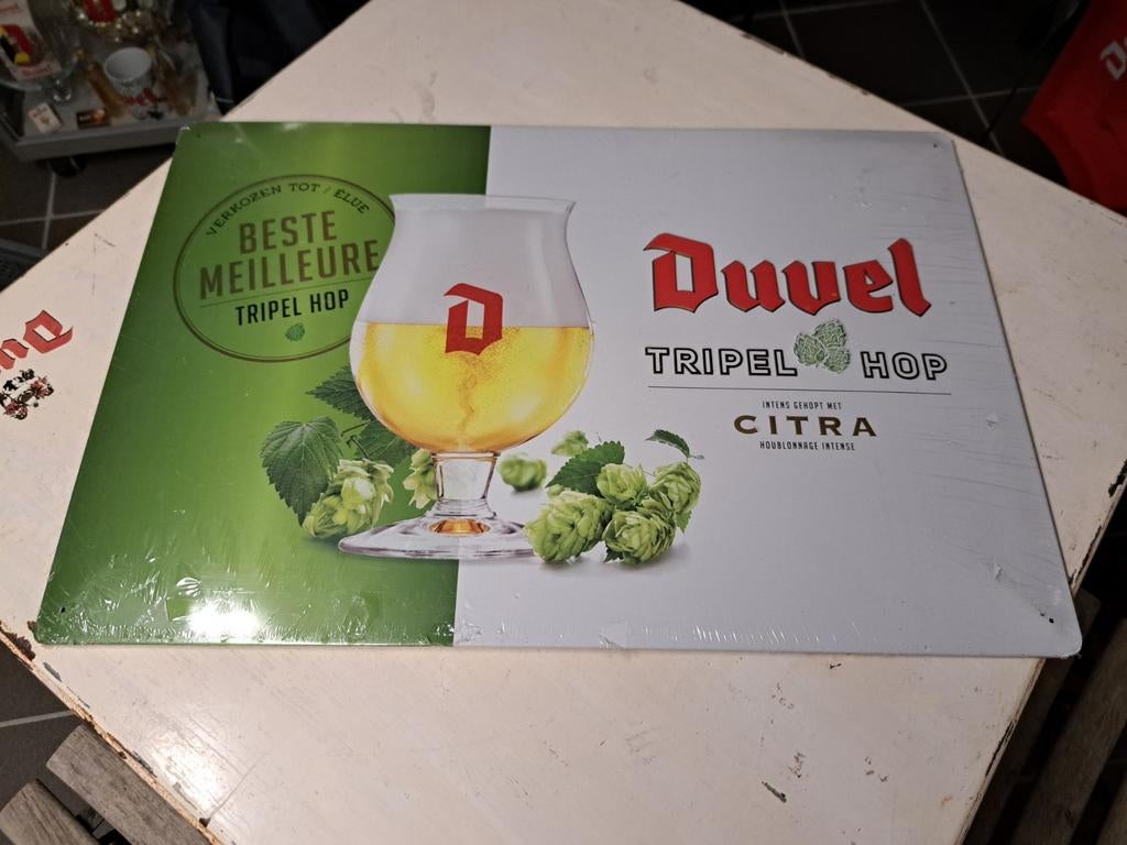Duvel blikken bord, Verzamelen, Ophalen of Verzenden, Duvel