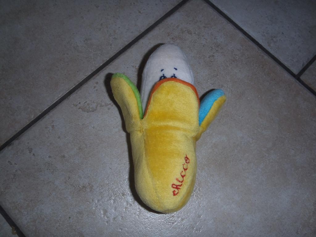 Chicco bananenpluche, Kinderen en Baby's, Speelgoed | Knuffels en Pluche, Ophalen of Verzenden, Zo goed als nieuw, Overige typen