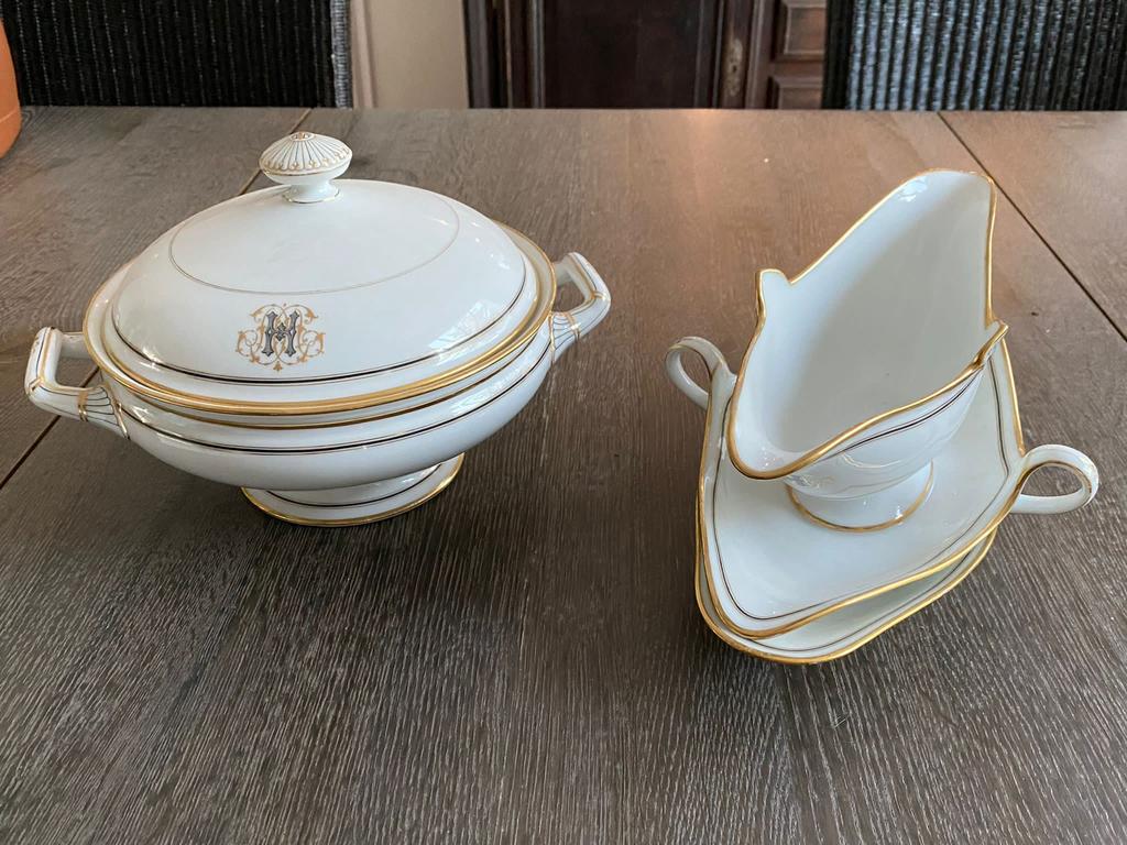 Mansard porselein 3-delig servies