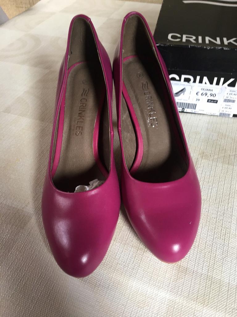 Schoenen maat 39 met hak 8cm nieuw, Neuf, Crinkles, Enlèvement ou Envoi, Autres couleurs