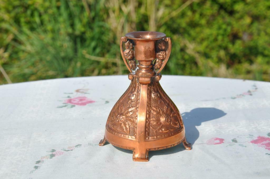 §  bougeoir religieux en cuivre rouge, Antiquités & Art, Enlèvement ou Envoi, Cuivre ou Bronze