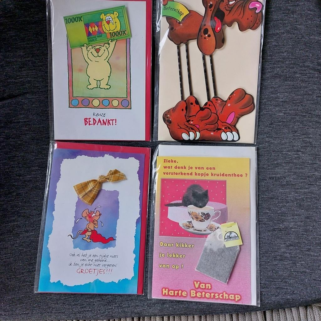 4 nieuwe wenskaarten met omslag, Ophalen of Verzenden, Zo goed als nieuw