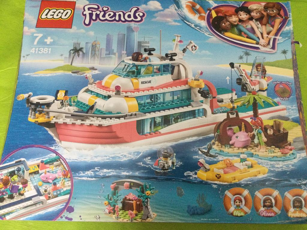 Lego friends 41381 reddingsboot DA, Ophalen of Verzenden, Zo goed als nieuw, Lego