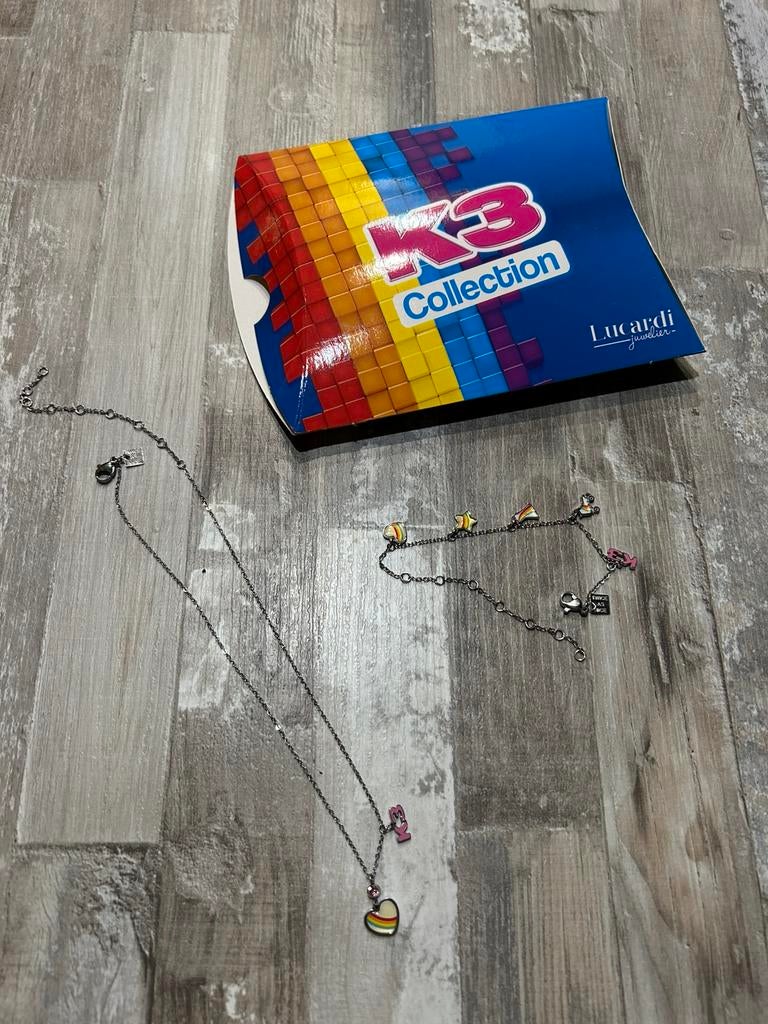 Ketting en armband zilver k3 nieuw, Handtassen en Accessoires, Ophalen, Zilver