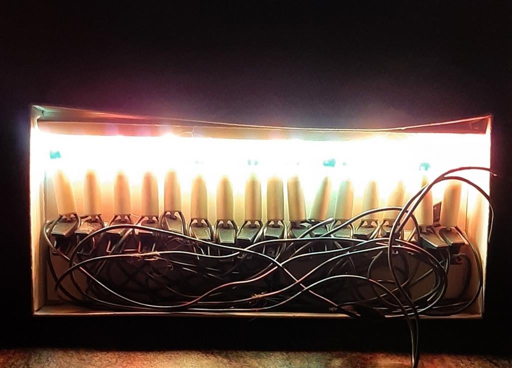 Kerstverlichting/ vintage/ 16 delige, Ophalen of Verzenden, Gebruikt