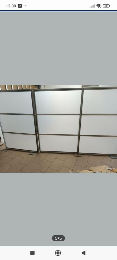 Cloisons de séparation, Enlèvement