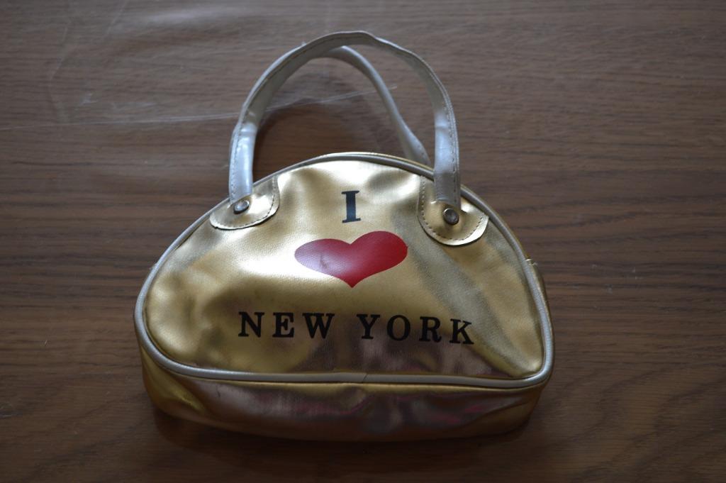 Handtasje I love new york goud 18 x 12 cm, Kinderen en Baby's, Kindermode-accessoires, Ophalen of Verzenden, Gebruikt, Geen merk