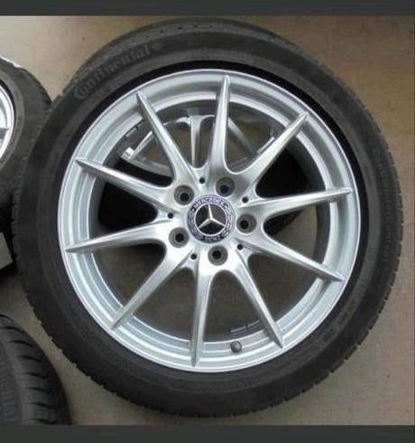 Winterbanden velgen Mercedes A B CLA klasse 17" 5x112 6&8mm, Enlèvement