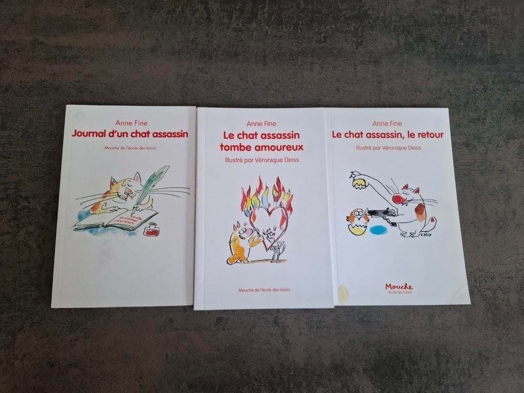 3 livres "Le chat assassin" de Anne Fine, Ophalen, Gelezen
