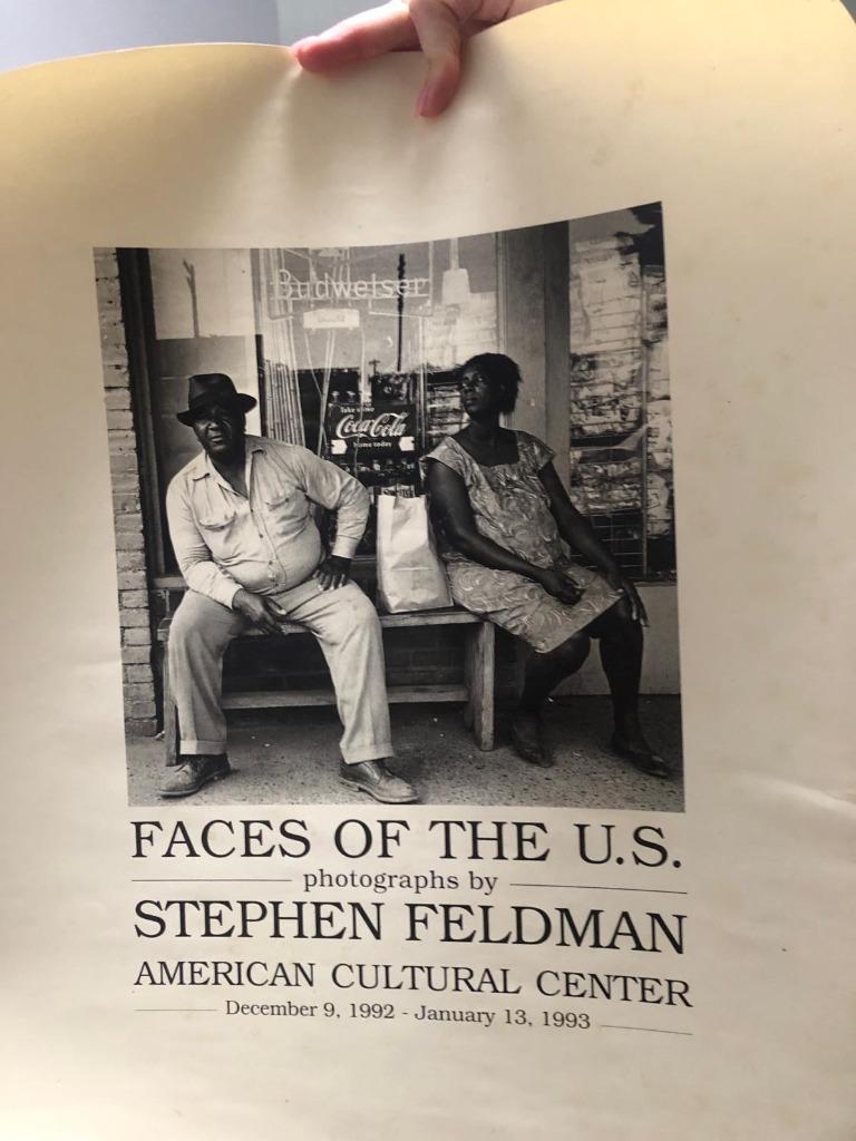 Poster ‘Gezicht van de VS’ Stephen Feldman, 1992, AmericanCe, Ophalen, Rechthoekig Staand