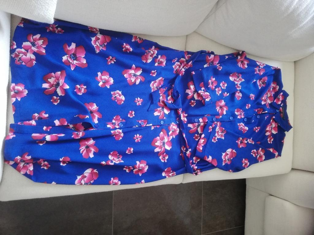 Nieuw prachtig blauw kleedje van Claude Arielle, Neuf, Claude arielle, Taille 46/48 (XL) ou plus grande, Enlèvement ou Envoi
