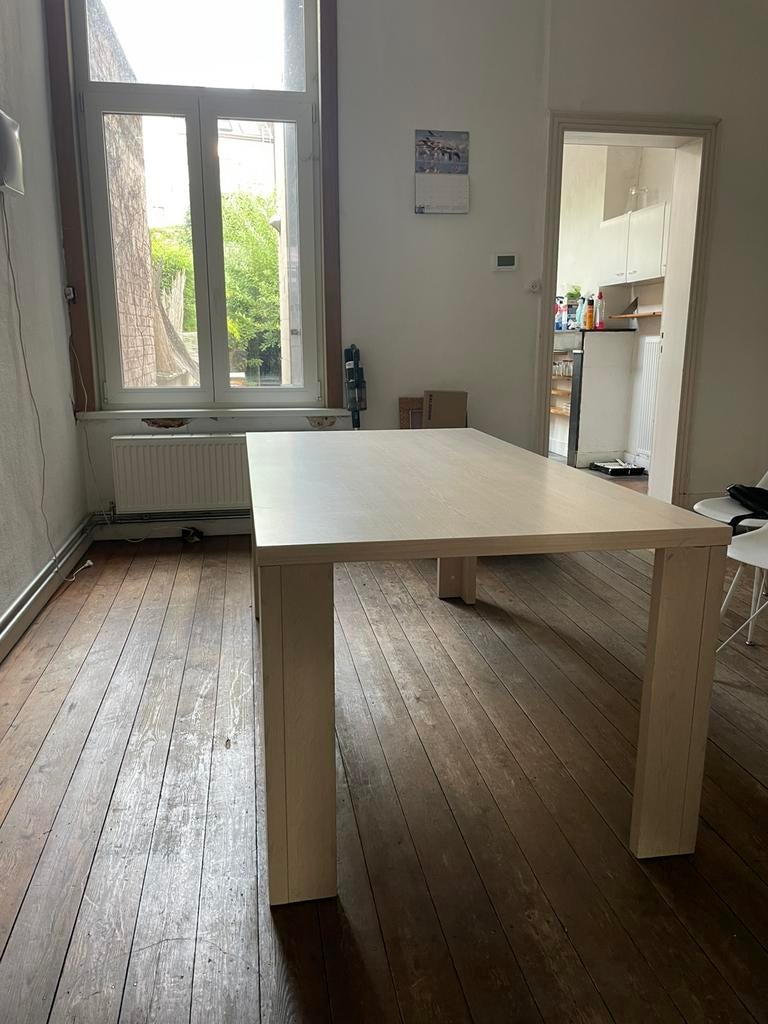 witte tafel, Huis en Inrichting, Tafels | Eettafels, Ophalen, Gebruikt, 50 tot 100 cm, Vijf personen of meer