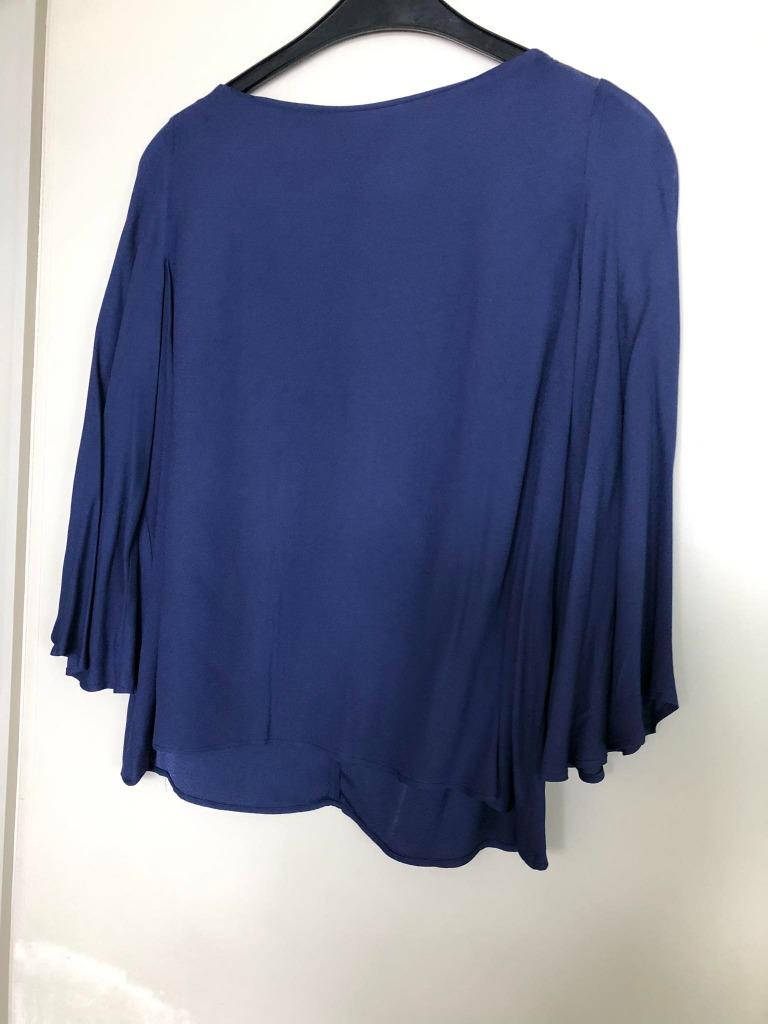 Prachtig blauw bloesje -Striklint achteraan*Massimo Dutti*EU, Massimo Dutti, Verzenden, Nieuw, Blauw