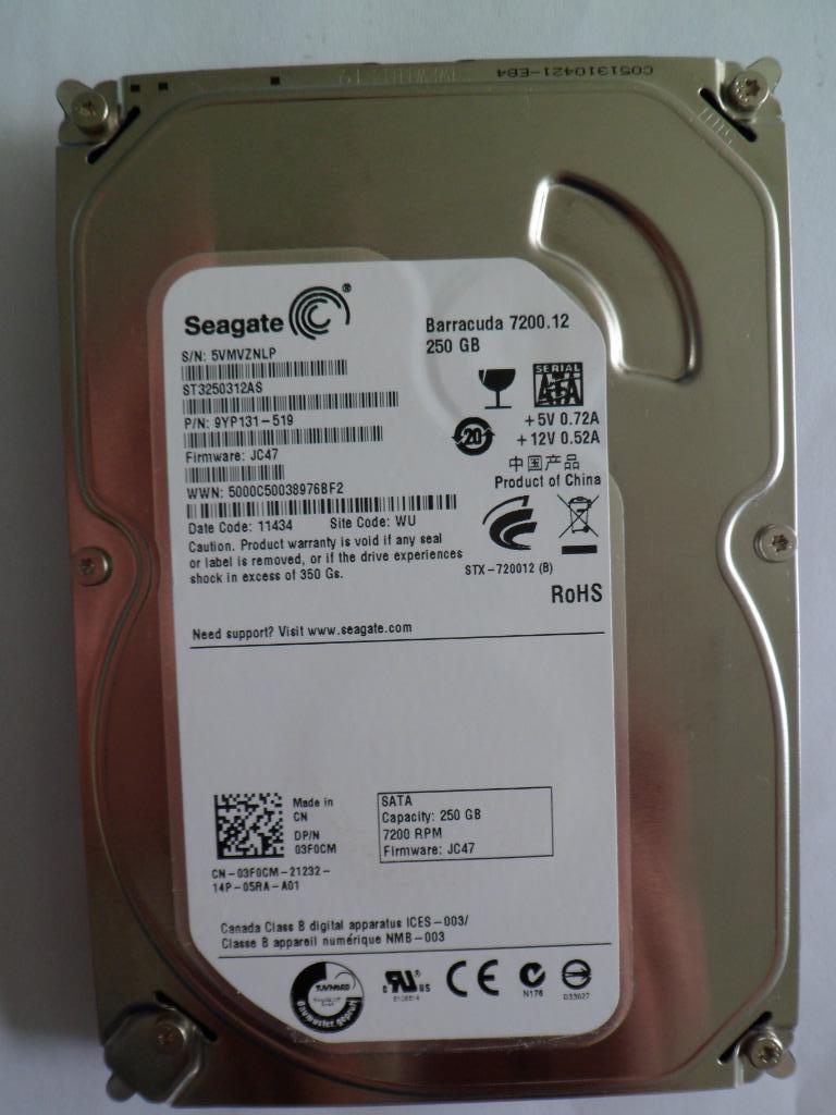 Disque dur Seagate 250 Go, 16 Mo de cache, 3,5 pouces, 7 200, Informatique & Logiciels, Disques durs, Utilisé, Interne, SATA, Enlèvement ou Envoi