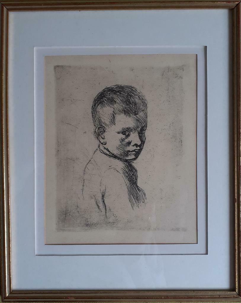 "Franske" - Albert Van Dyck, Antiek en Kunst, Kunst | Etsen en Gravures, Ophalen of Verzenden