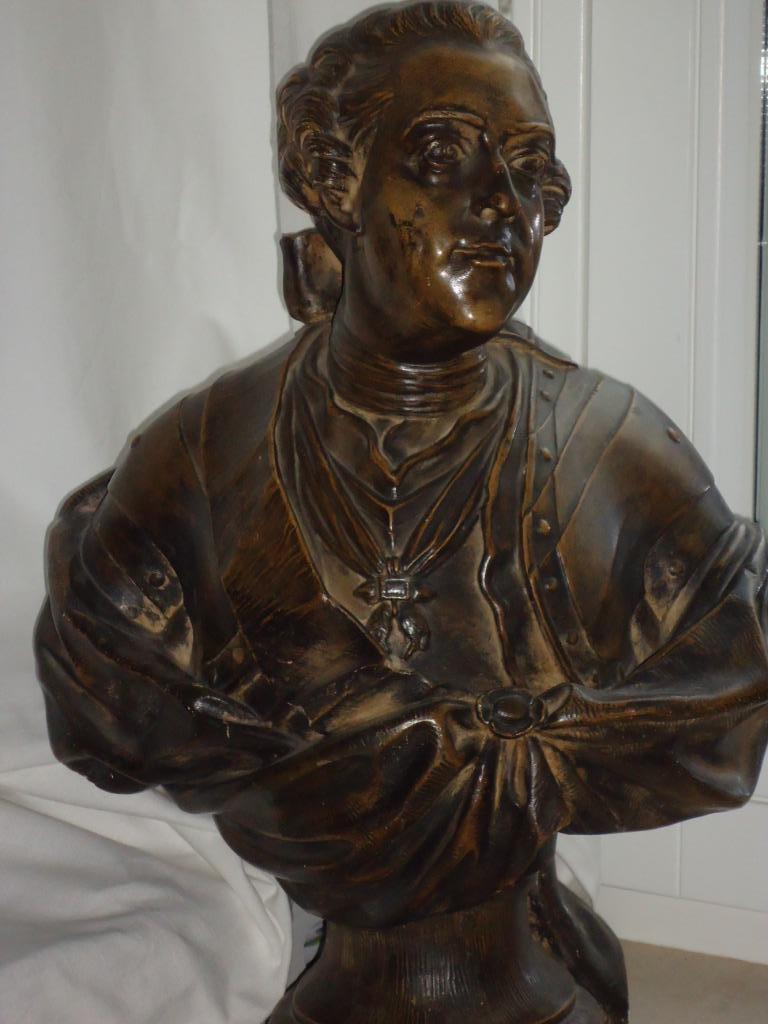 1769 Jean-B. LEMOYNE roi de France LOUIS XV buste terrecuite, Enlèvement, Buste