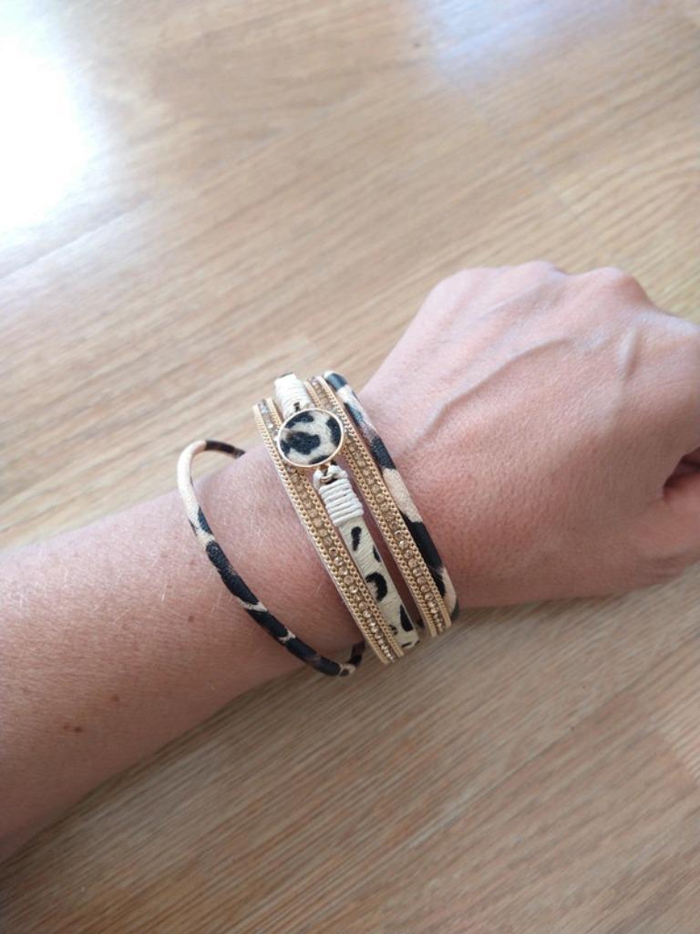 Armbanden setje uit bobo  luipaardmotief, Ophalen of Verzenden, Nieuw