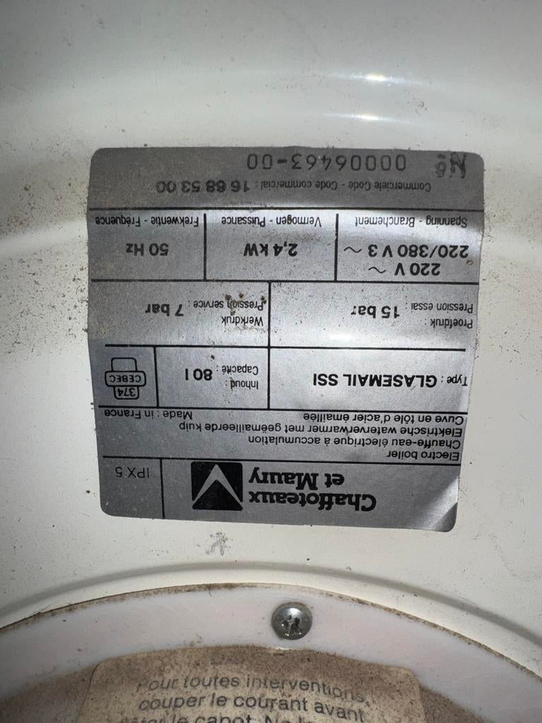 Boiler 80l, Bricolage & Construction, Chauffe-eau & Boilers, Enlèvement, Comme neuf, Boiler