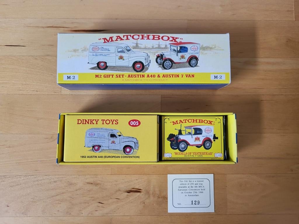 Dinky Matchbox Gift Set M2 Austin A40 & Austin 7 Van, Ophalen of Verzenden, Nieuw, Auto, Dinky Toys
