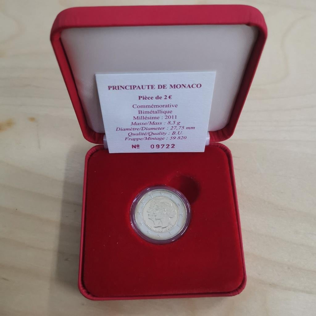 Monaco 2011 2 Euro Huwelijk Albert II en Charlene BU, Enlèvement ou Envoi, Monaco, 2 euros, Série