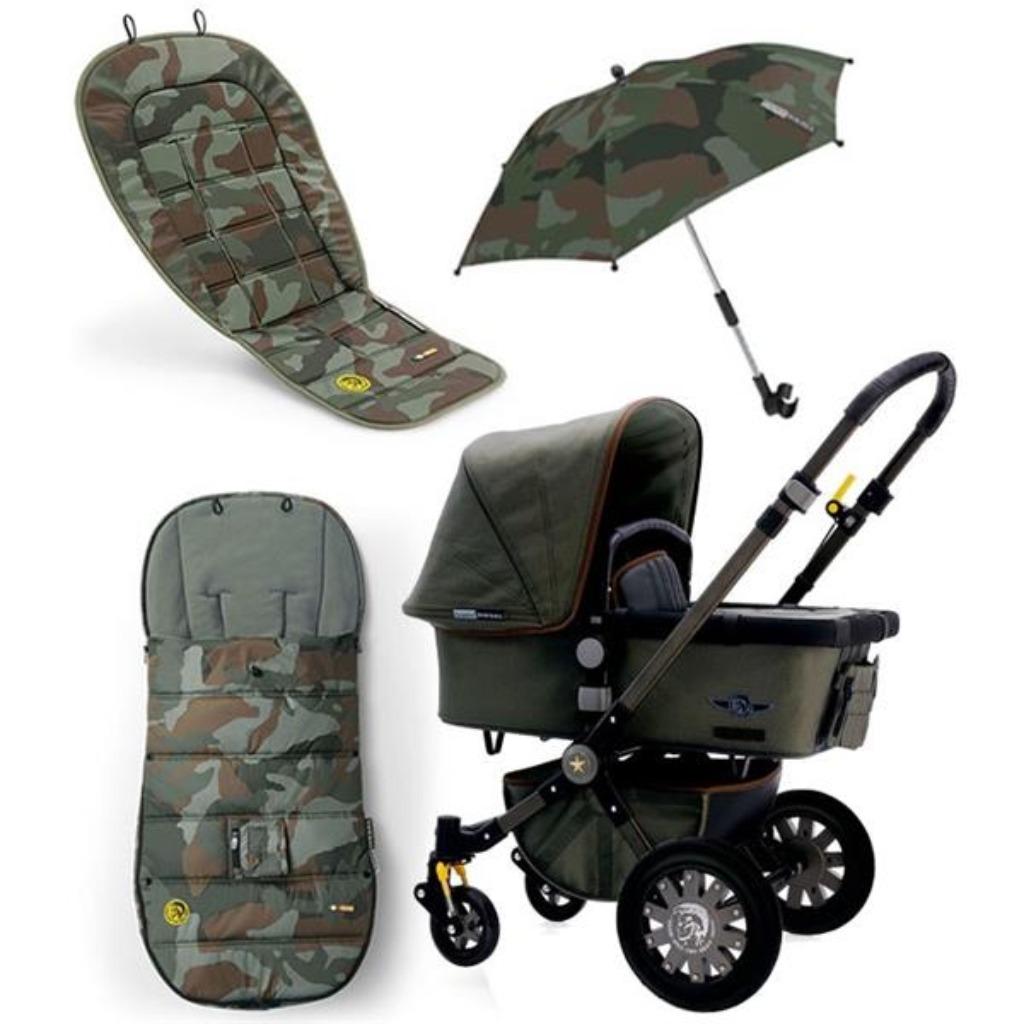Bugaboo kinderwagen set. Limited edition diesel camouflage, Kinderen en Baby's, Ophalen, Verstelbare duwstang, Bugaboo, Zo goed als nieuw