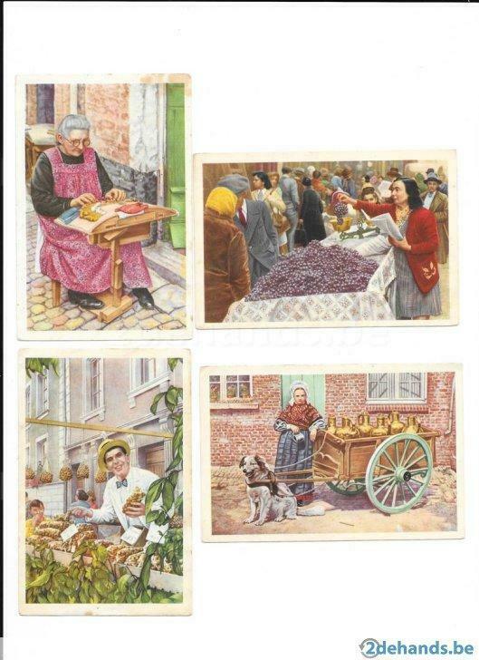 Côte D'Or Belgische Folklore Belge nr 190 193 206 207, Verzamelen, Ophalen of Verzenden, Gebruikt