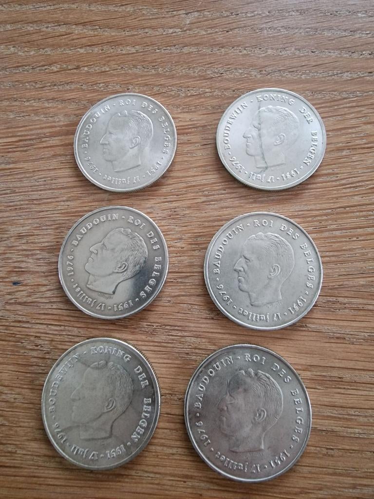 zilveren Belgische 250 frank munt uit 1976, Ophalen of Verzenden