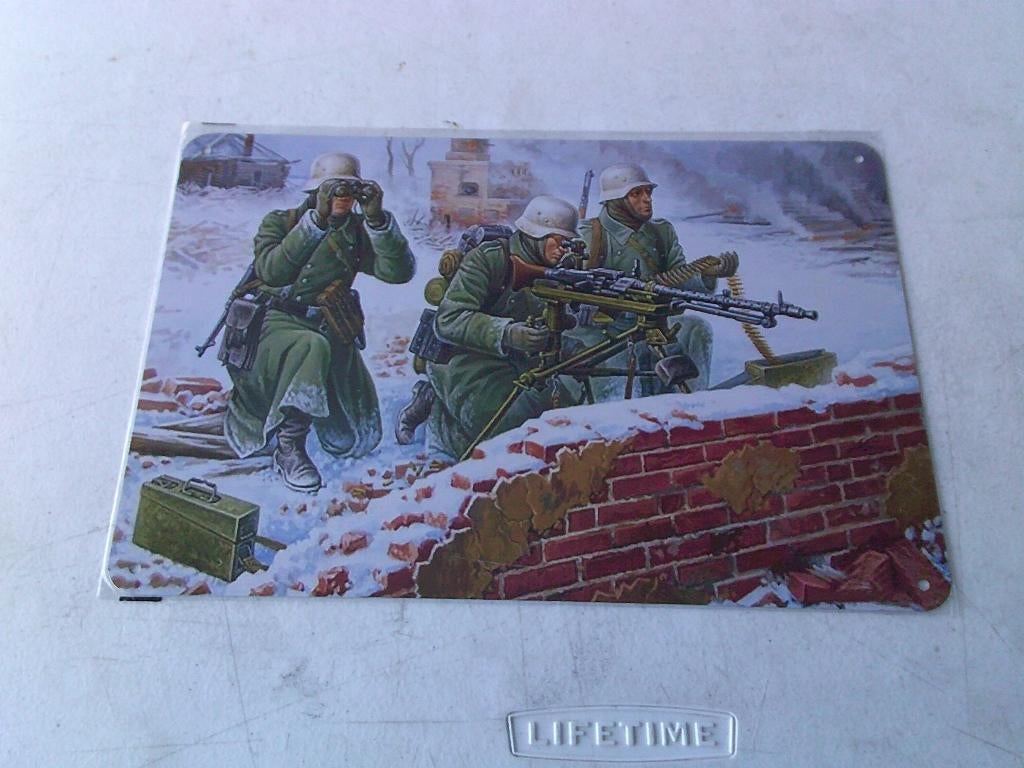Metalen wandplaat Duitse  soldaten, Ophalen of Verzenden, Nieuw